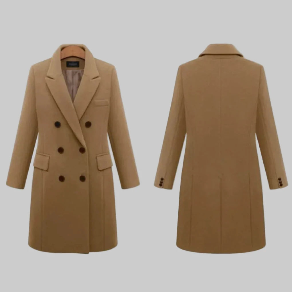 Dámský dlouhý zimní kabát – Elegantní pokrytí se zimním stylem
