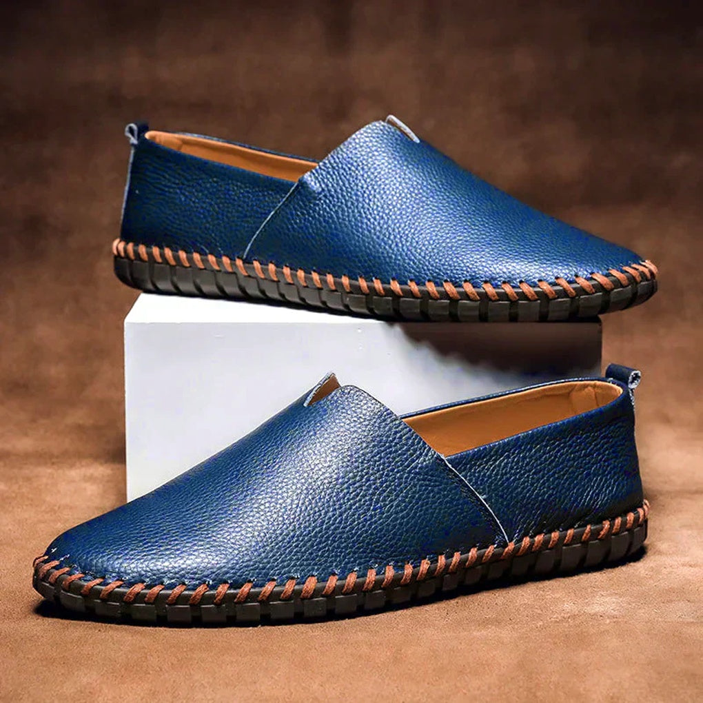 Elegantní loafery matné pravá kůže slip-ons