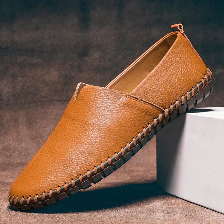 Elegantní loafery matné pravá kůže slip-ons