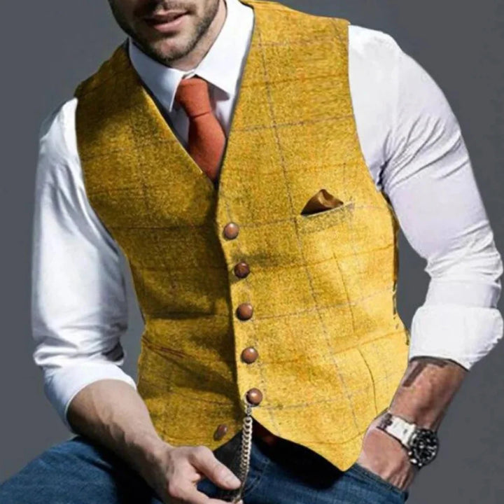 Mužská vintage vesta – klasické dědictví s vrstveným stylem
